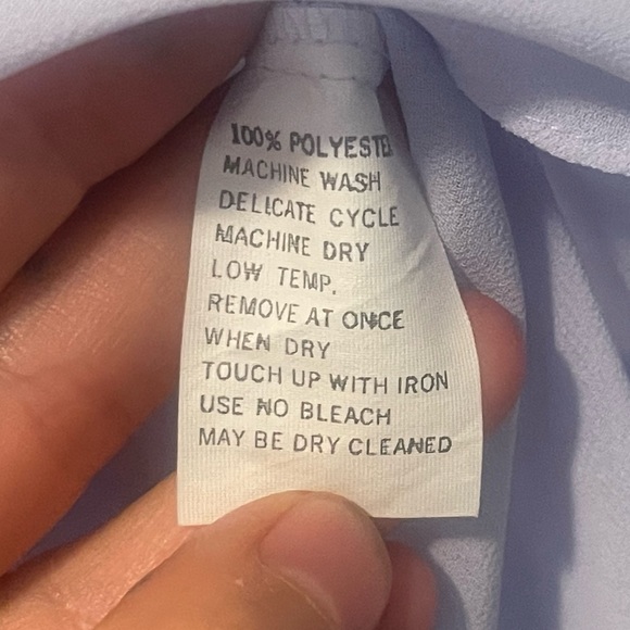 Vintage Woodward + lothrop sheer lavender ruffle blouse small- extremely RARE🖤 - Picture 10 of 10